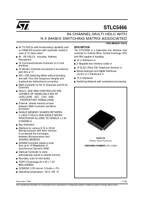 STLC5466 Datasheet PDF STMicroelectronics