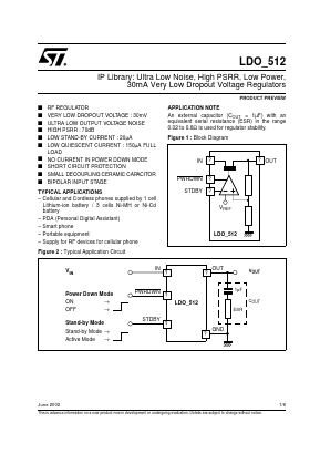 LDO-512 Datasheet PDF STMicroelectronics