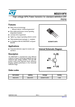 MD2310FX Datasheet PDF STMicroelectronics
