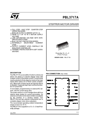 PBL3717A Datasheet PDF STMicroelectronics