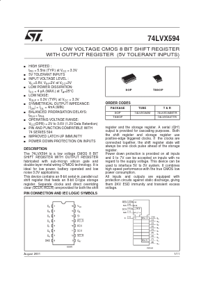 74LVX594MTR Datasheet PDF STMicroelectronics