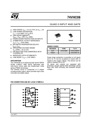 74VHC08M Datasheet PDF STMicroelectronics