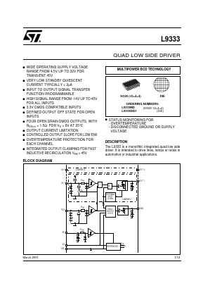 L9333MD Datasheet PDF STMicroelectronics