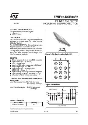 EMIF02-XZZFF Datasheet PDF STMicroelectronics