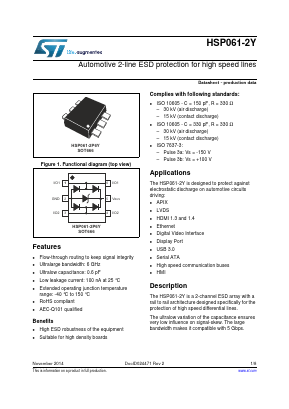 HSP061-2P6Y Datasheet PDF STMicroelectronics