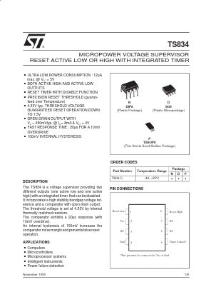 TS834-5I Datasheet PDF STMicroelectronics