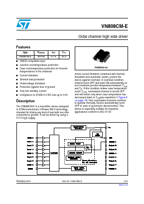 VN808CM-E Datasheet PDF STMicroelectronics