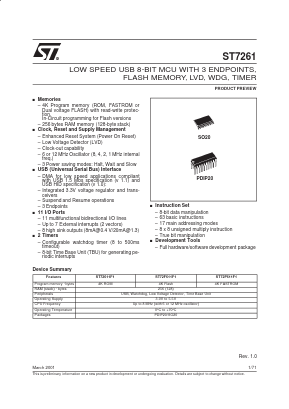 ST72P611F1 Datasheet PDF STMicroelectronics