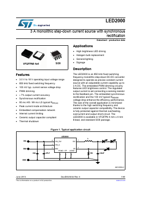 LED2000 Datasheet PDF STMicroelectronics