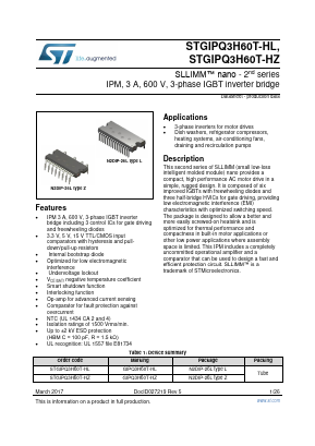 STGIPQ3H60T-HL Datasheet PDF STMicroelectronics