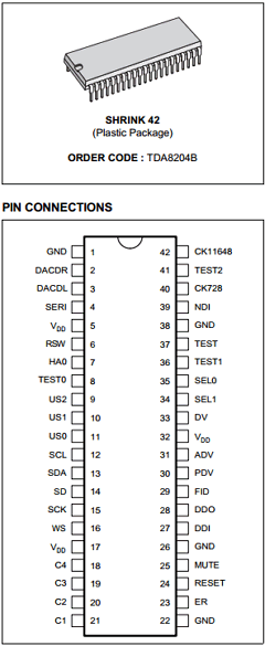 TDA8204B Datasheet PDF STMicroelectronics
