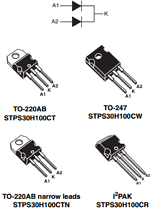 STPS30H100CR Datasheet PDF STMicroelectronics