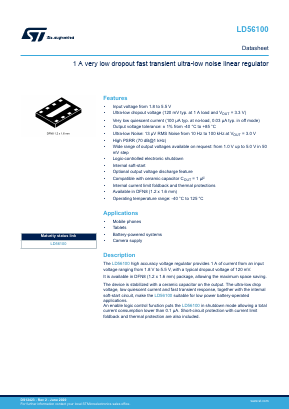 LD56100DPU125R Datasheet PDF STMicroelectronics