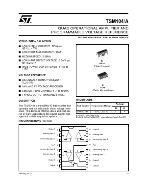 TSM104 Datasheet PDF STMicroelectronics