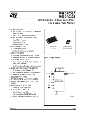 M59DR032B100ZB6 Datasheet PDF STMicroelectronics