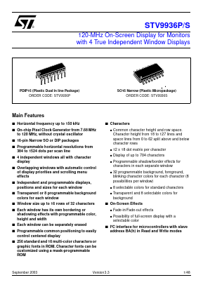 STV9936S Datasheet PDF STMicroelectronics