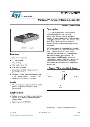 STPTIC-33G2 Datasheet PDF STMicroelectronics