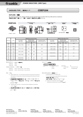 CDEP104-1R3C-88 Datasheet PDF Sumida Corporation