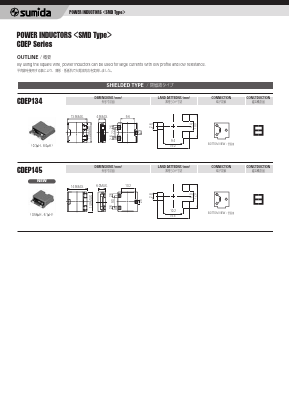 CDEP134-2R2NB-H Datasheet PDF Sumida Corporation
