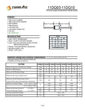 11DQ10 Datasheet PDF SUNMATE electronic Co., LTD