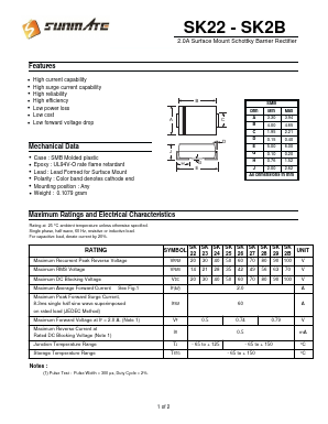 SK22 Datasheet PDF SUNMATE electronic Co., LTD