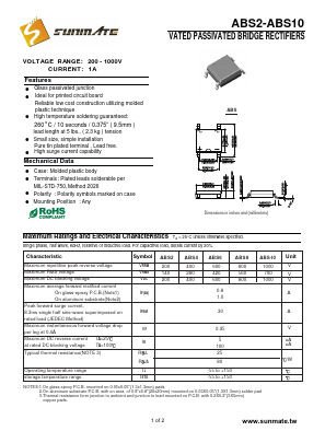 ABS2 Datasheet PDF SUNMATE electronic Co., LTD