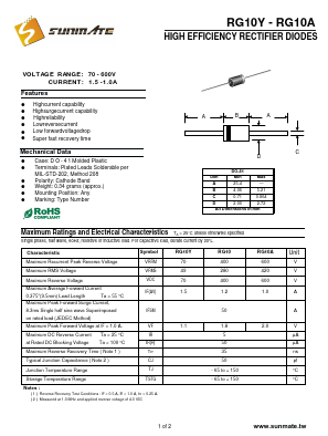 RG10Y Datasheet PDF SUNMATE electronic Co., LTD