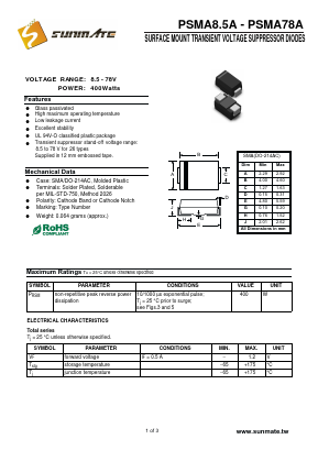 PSMA28A Datasheet PDF SUNMATE electronic Co., LTD