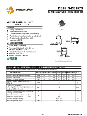 DB156S Datasheet PDF SUNMATE electronic Co., LTD