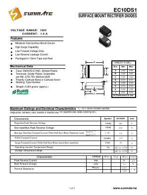 EC10DS1 Datasheet PDF SUNMATE electronic Co., LTD