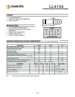 LL4154 Datasheet PDF SUNMATE electronic Co., LTD