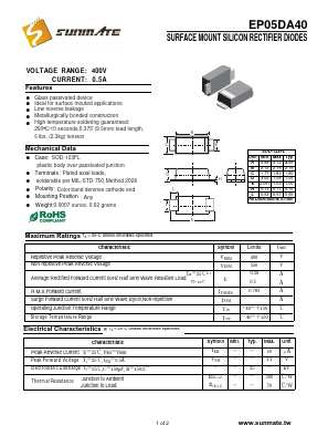 EP05DA40 Datasheet PDF SUNMATE electronic Co., LTD