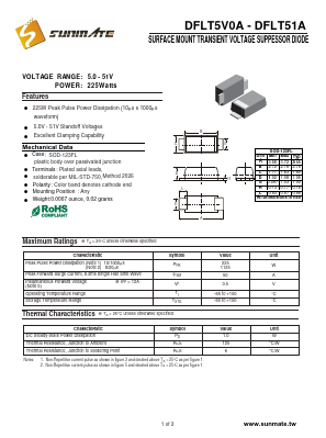 DFLT10A Datasheet PDF SUNMATE electronic Co., LTD