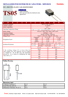 TS05 Datasheet PDF Suntan Capacitors