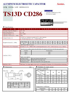 TS13DI-CD286 Datasheet PDF Suntan Capacitors