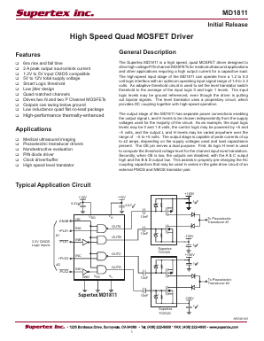 MD1811K6-G Datasheet PDF Supertex Inc