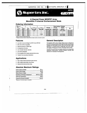 AP0120ND Datasheet PDF Supertex Inc