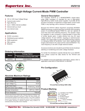 HV9113NG-G Datasheet PDF Supertex Inc