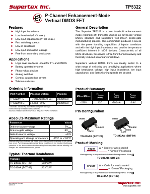 TP5322K1-G Datasheet PDF Supertex Inc