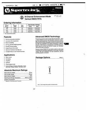 VN2210N3 Datasheet PDF Supertex Inc