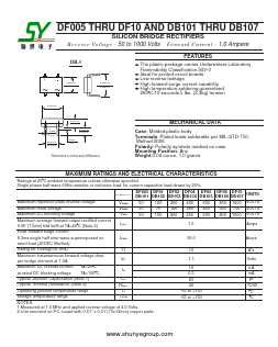 DF06 Datasheet PDF Changzhou Shunye Electronics Co.,Ltd.