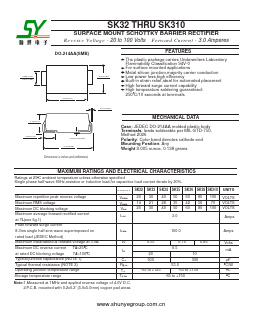 SK310 Datasheet PDF Changzhou Shunye Electronics Co.,Ltd.