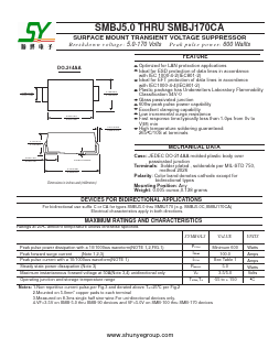 SMBJ10 Datasheet PDF Changzhou Shunye Electronics Co.,Ltd.