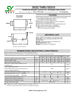 SS34 Datasheet PDF Changzhou Shunye Electronics Co.,Ltd.