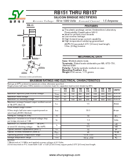 RB153 Datasheet PDF Changzhou Shunye Electronics Co.,Ltd.