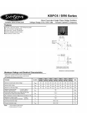 BR610 Datasheet PDF SynSemi, Inc.