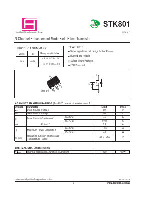 STK801 Datasheet PDF Samhop Mircroelectronics