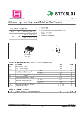 STT06L01 Datasheet PDF Samhop Mircroelectronics