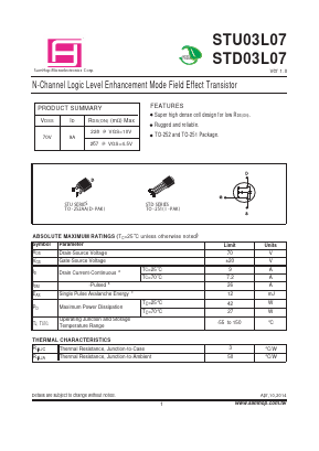 STD03L07 Datasheet PDF Samhop Mircroelectronics