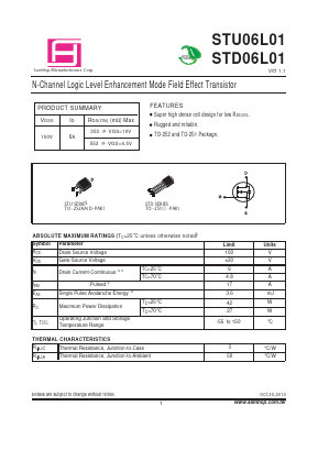 STD06L01 Datasheet PDF Samhop Mircroelectronics